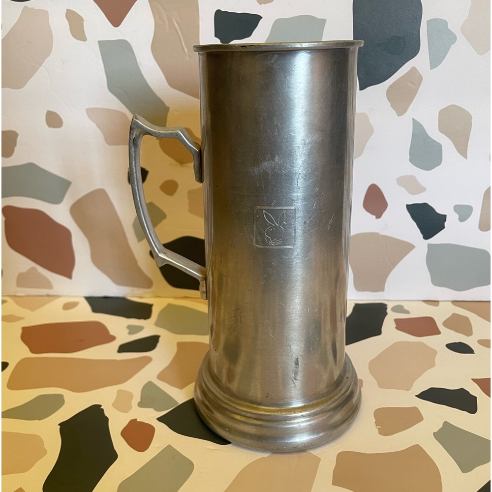 Playboy Clear Bottom Tall Metal Stein